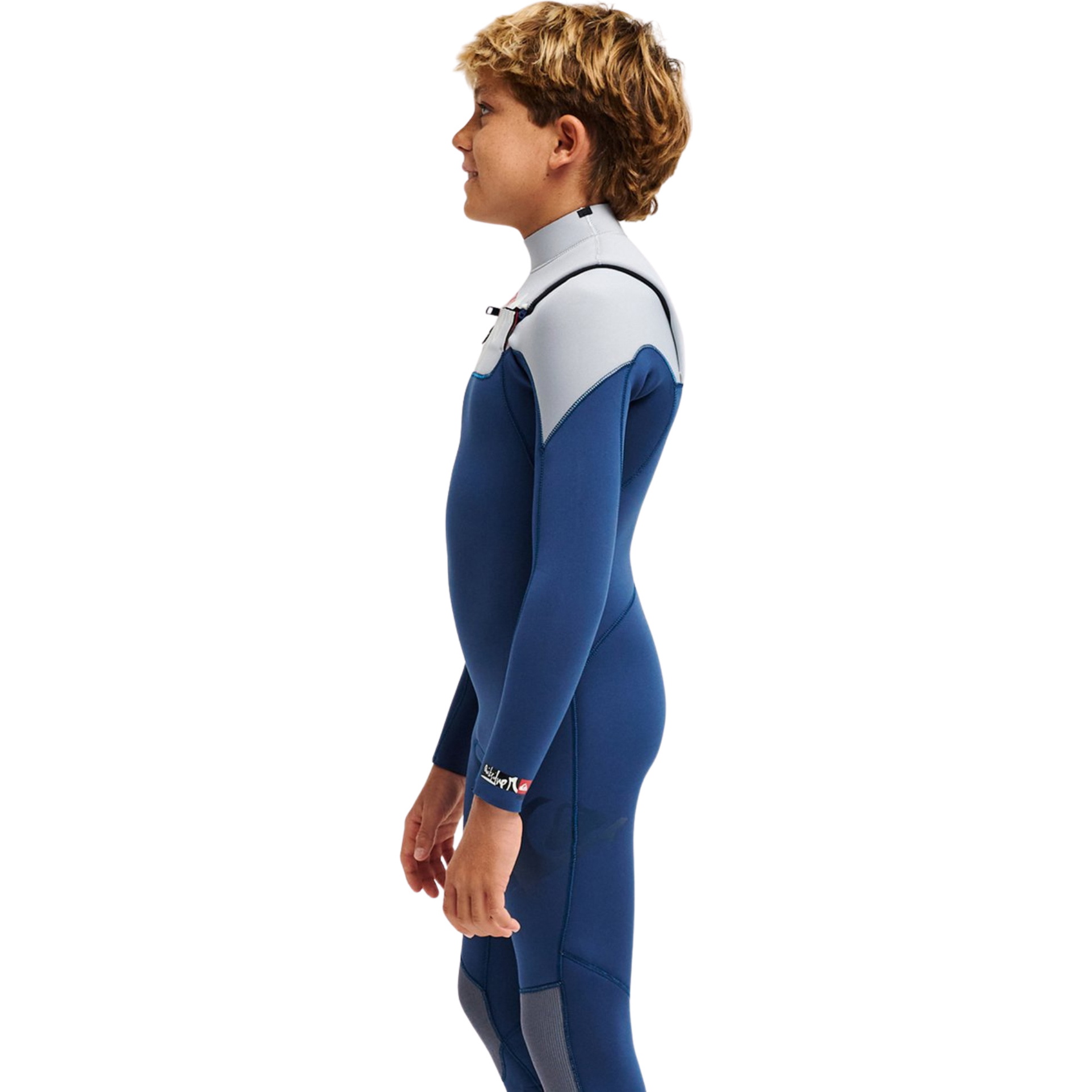 2026 Quiksilver Junior Young Guns 4/3mm Chest Zip Wetsuit EQBW103130 - Dark Denim